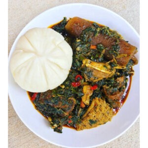 Fresh Pounded Yam (Iyan): Soft, elastic, and expertly pounded yam flour staple. The classic Nigerian swallow.